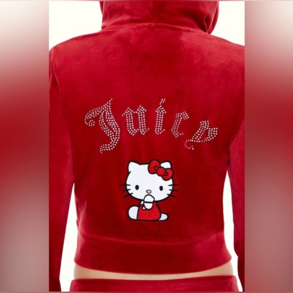 Juicy Couture Hello Kitty Forever 21 Red Hello Kitty Tracksuit Jacket RARE